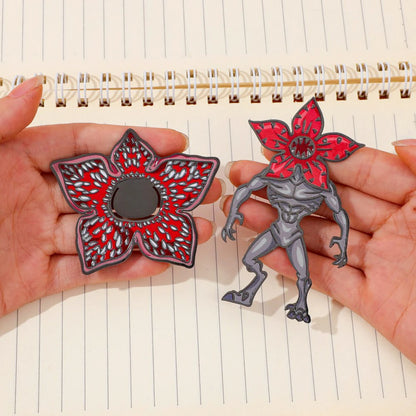 Demogorgon & Flower shaped horror metal bookmarks