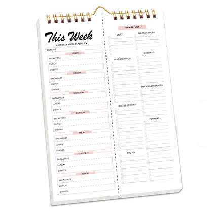 Weekly Meal planner notebook notepad