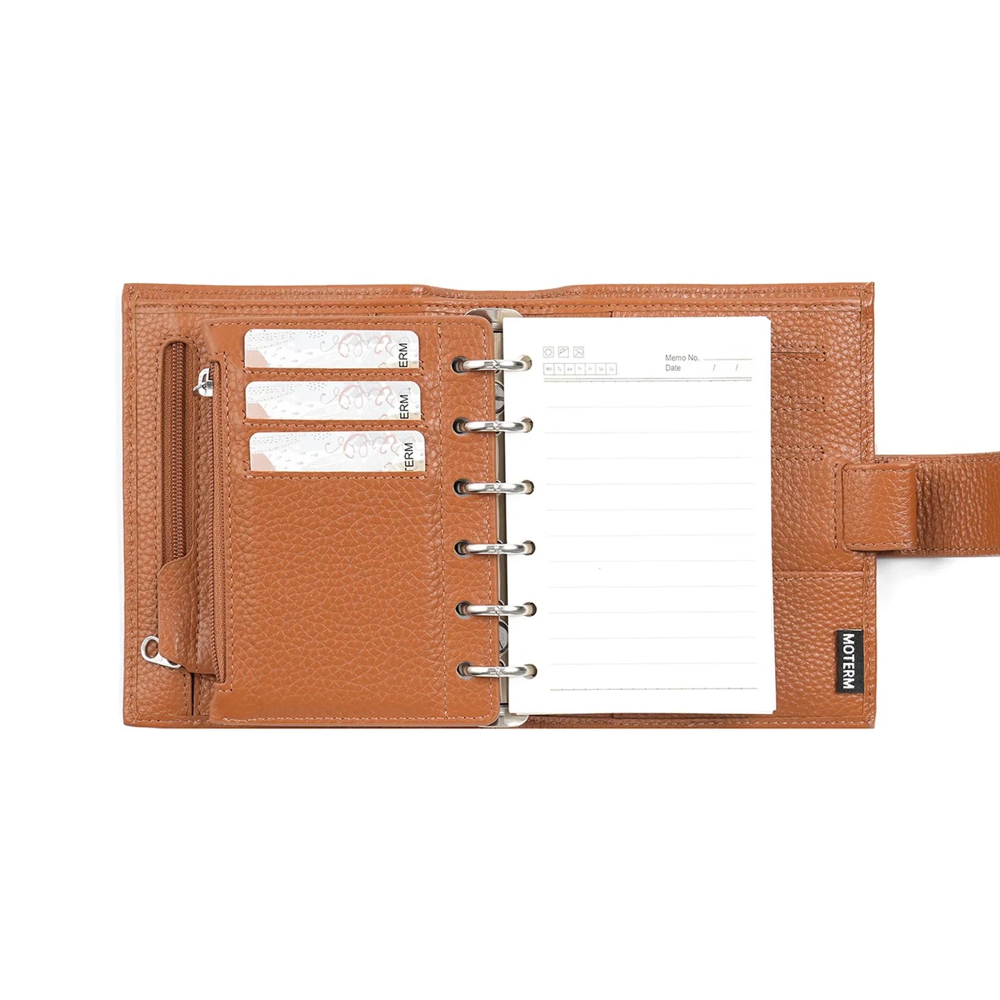 Moterm Zipper Flyleaf for Pocket A7 Size Ring Planner
