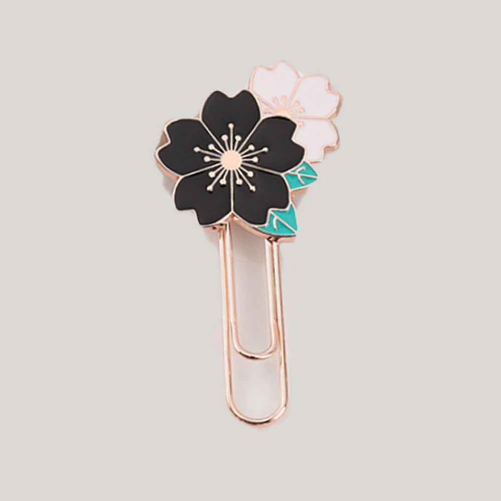 1pc pink Sakura Flowers Metal Bookmark