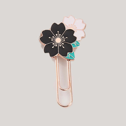1pc pink Sakura Flowers Metal Bookmark
