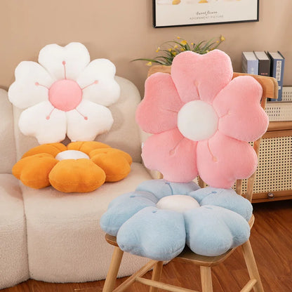 FlowerShaped Plush Throw Pillow