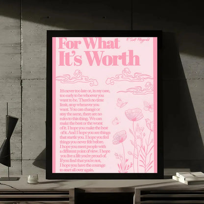 Pink Quote prints wall art poster