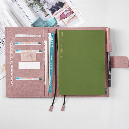 Moterm Firm Pebbled Grain Leather Gray Pink journals
