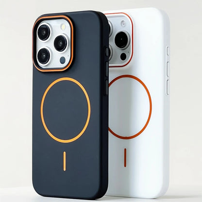 Matte hard circle Color MagSafe iPhone Case 11,12,13,14,15,16