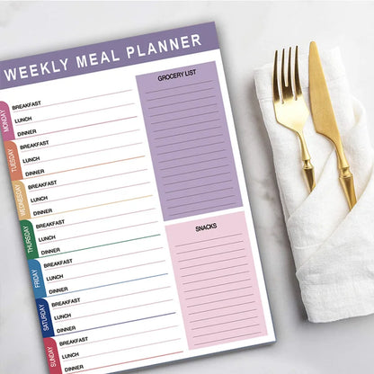 A5 weekly Meal Planner notepad