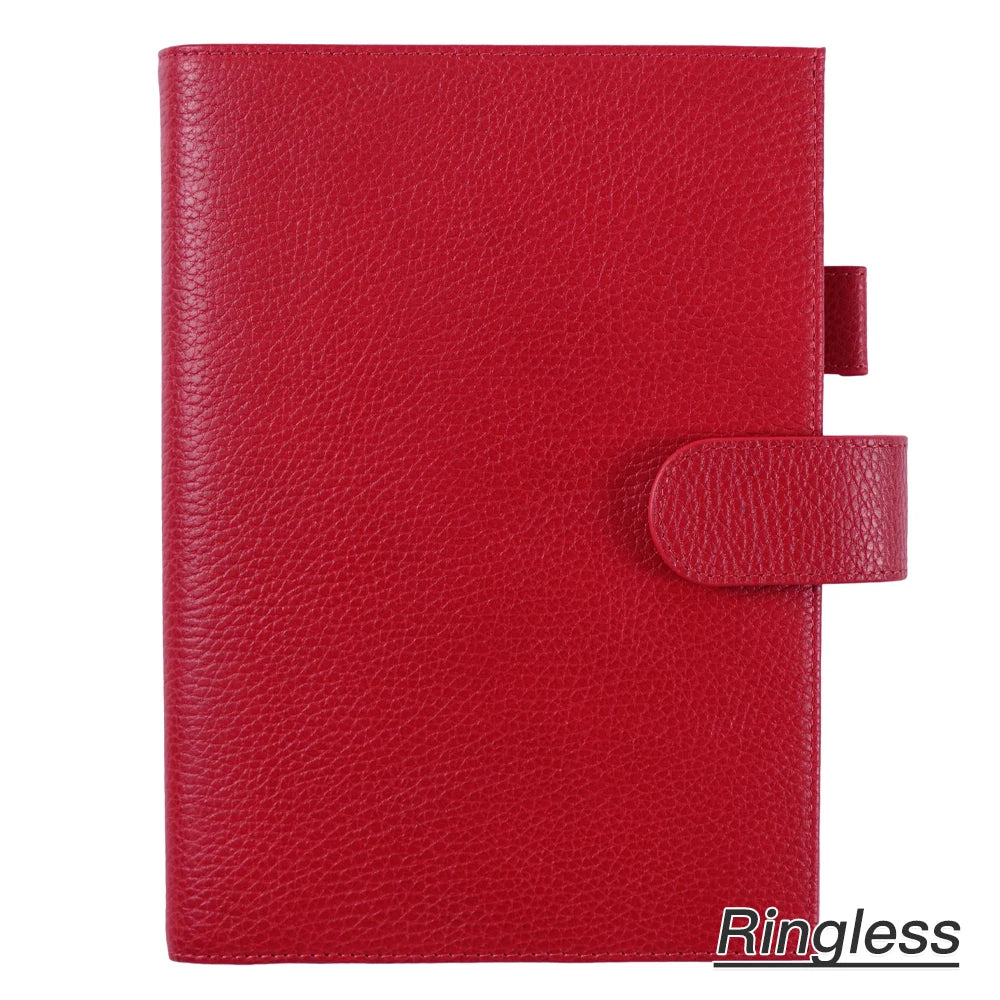 Moterm Firm Pebbled Grain Leather Cherry Red journals