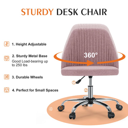 Armless Small Office swivel Chair