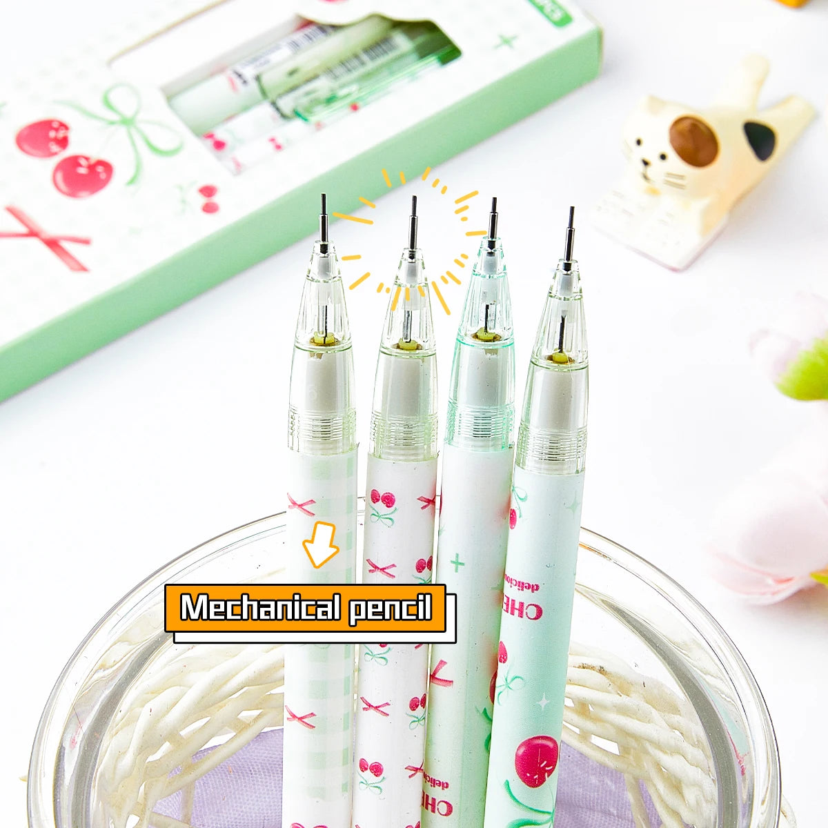 4pcs Mechanical Pencils with Eraser