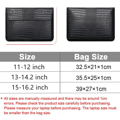PU Croc Leather laptop Case Bag