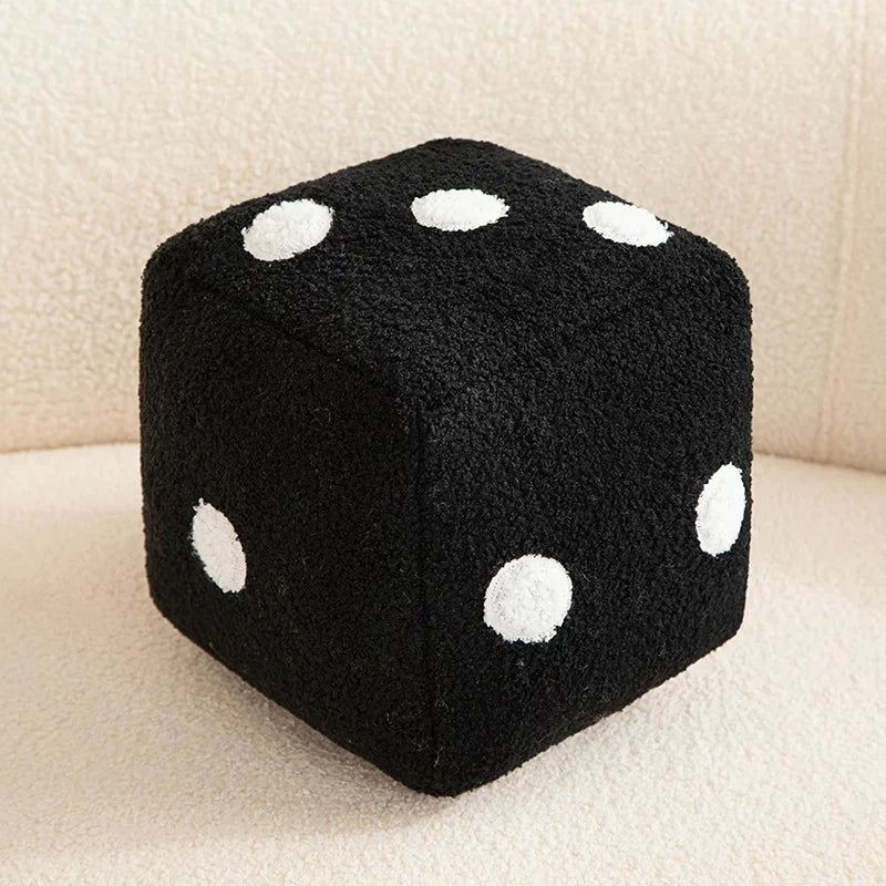 Dice plush pillow