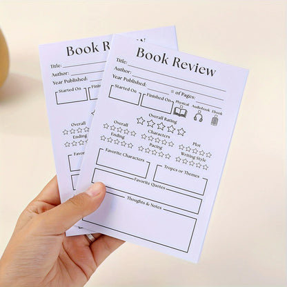 2 Pcs Funny Book Review Notepad