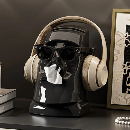 Tissue Storage Box, Eyeglasses and Headphones Organizer