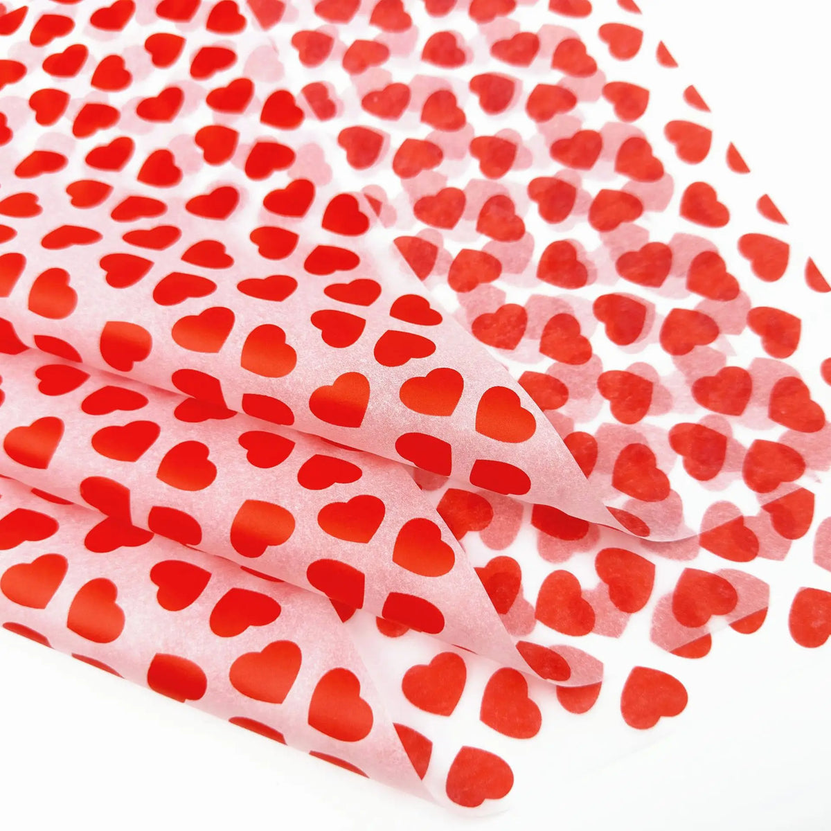 Patterned Tissue Paper Red 50 Sheets Red Heart Pattern Tissue Paper, 50.8x35.56 cm – Glitterdco