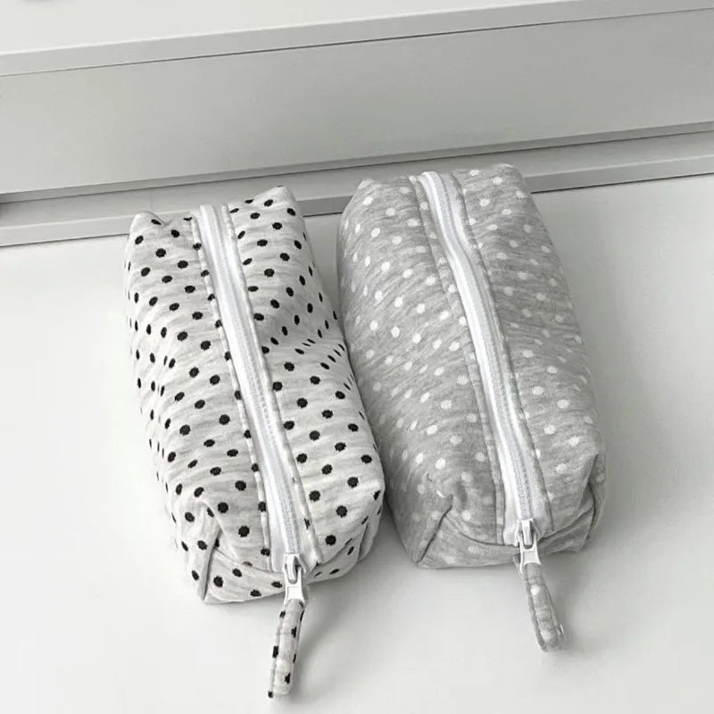 Polka dot Fabric Pencil Bag