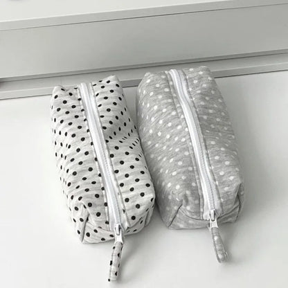 Polka dot Fabric Pencil Bag
