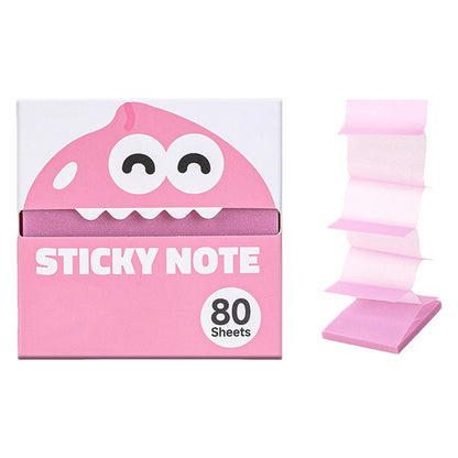 80 Sheets Clear colored shimmer Sticky Notes
