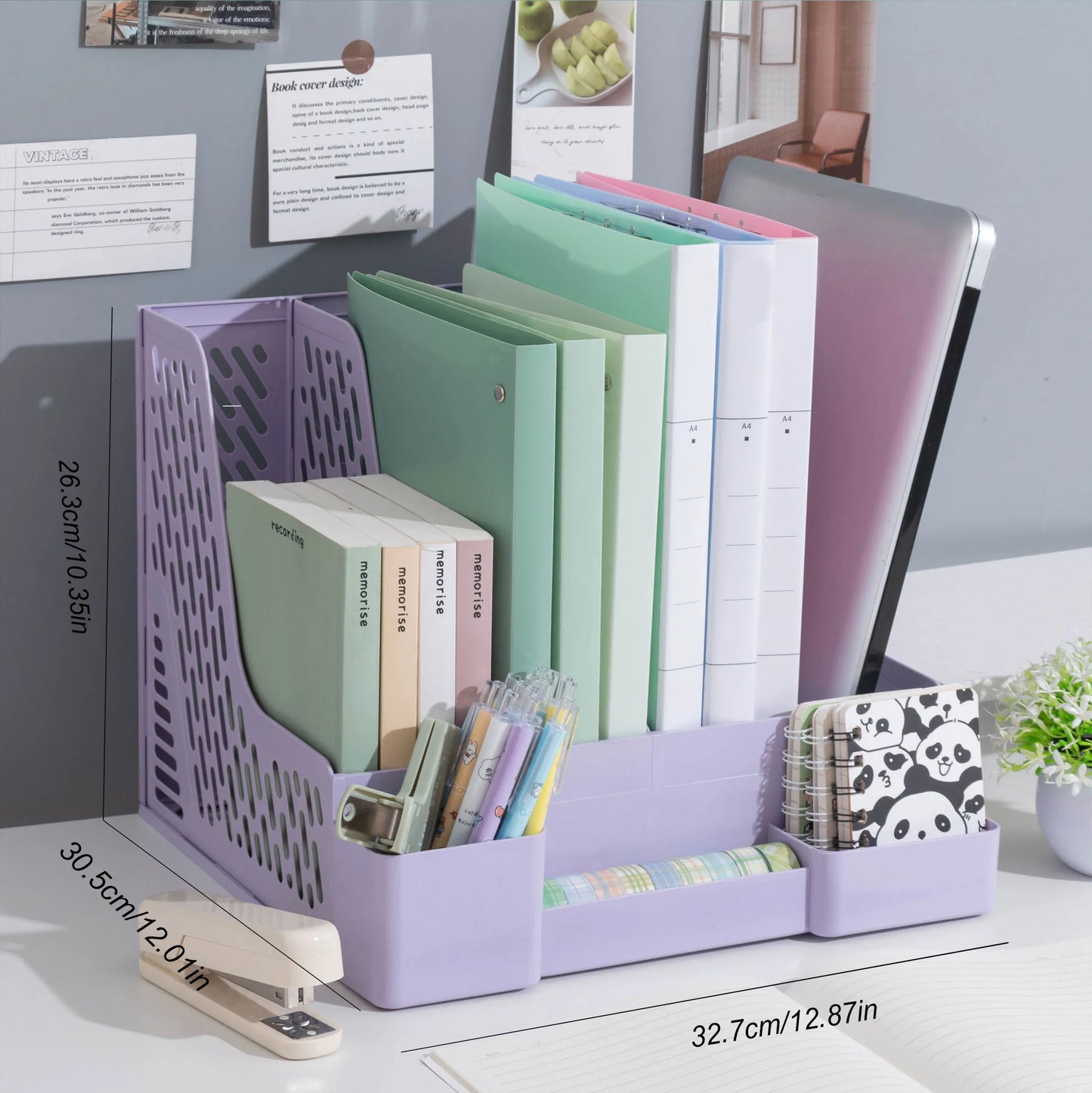 Four-Part File Frame with Pen Holder organizer