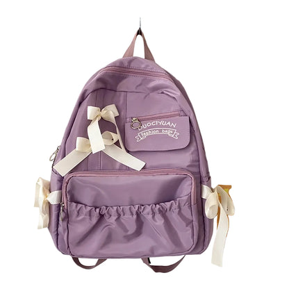 Cute Bow Accent Backpack