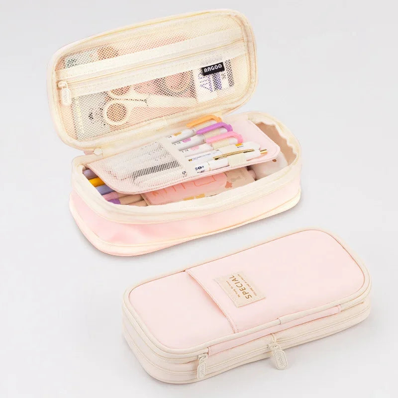 Double Layer Pencil Case Large Capacity pouch