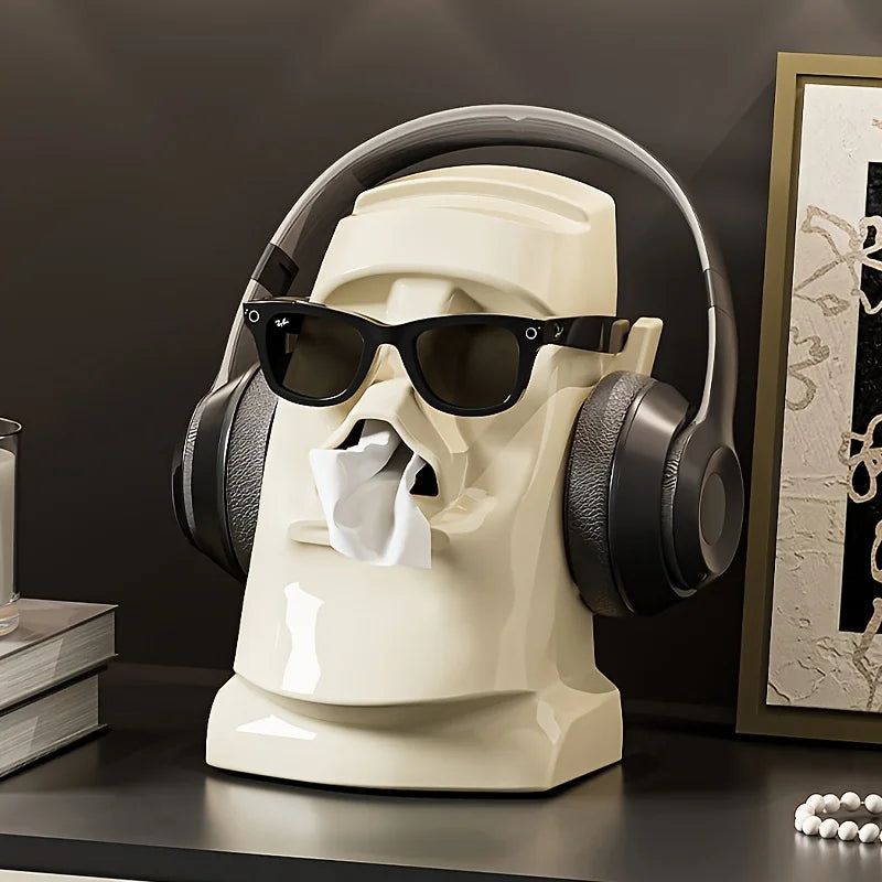 Tissue Storage Box, Eyeglasses and Headphones Organizer