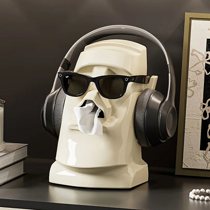 Tissue Storage Box, Eyeglasses and Headphones Organizer