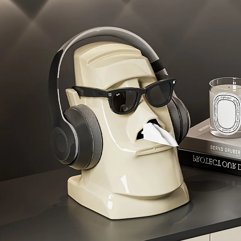 Tissue Storage Box, Eyeglasses and Headphones Organizer