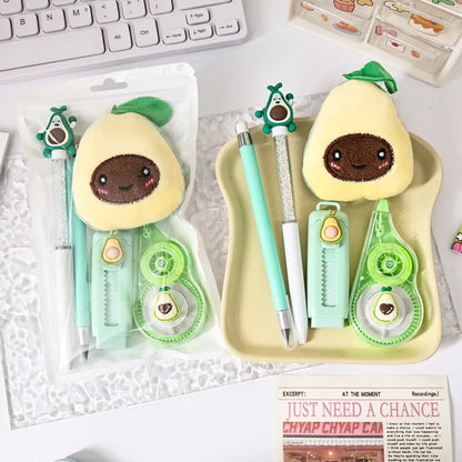 5pcs/set Cartoon with Fruit Stationery Set