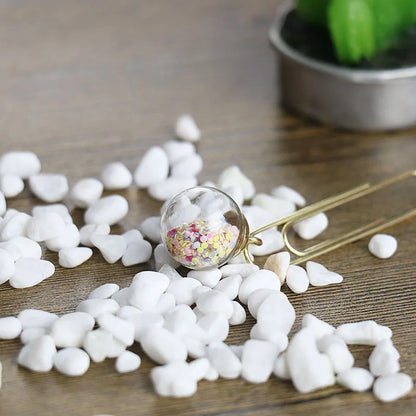 5 Pcs/Set Crystal Ball Paper Clip bookmark