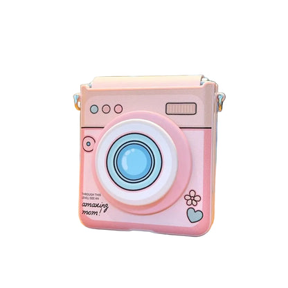 Cute Wrist Strap Pink Girl Camera Pattern Case for Samsung Galaxy Z Flip 7
