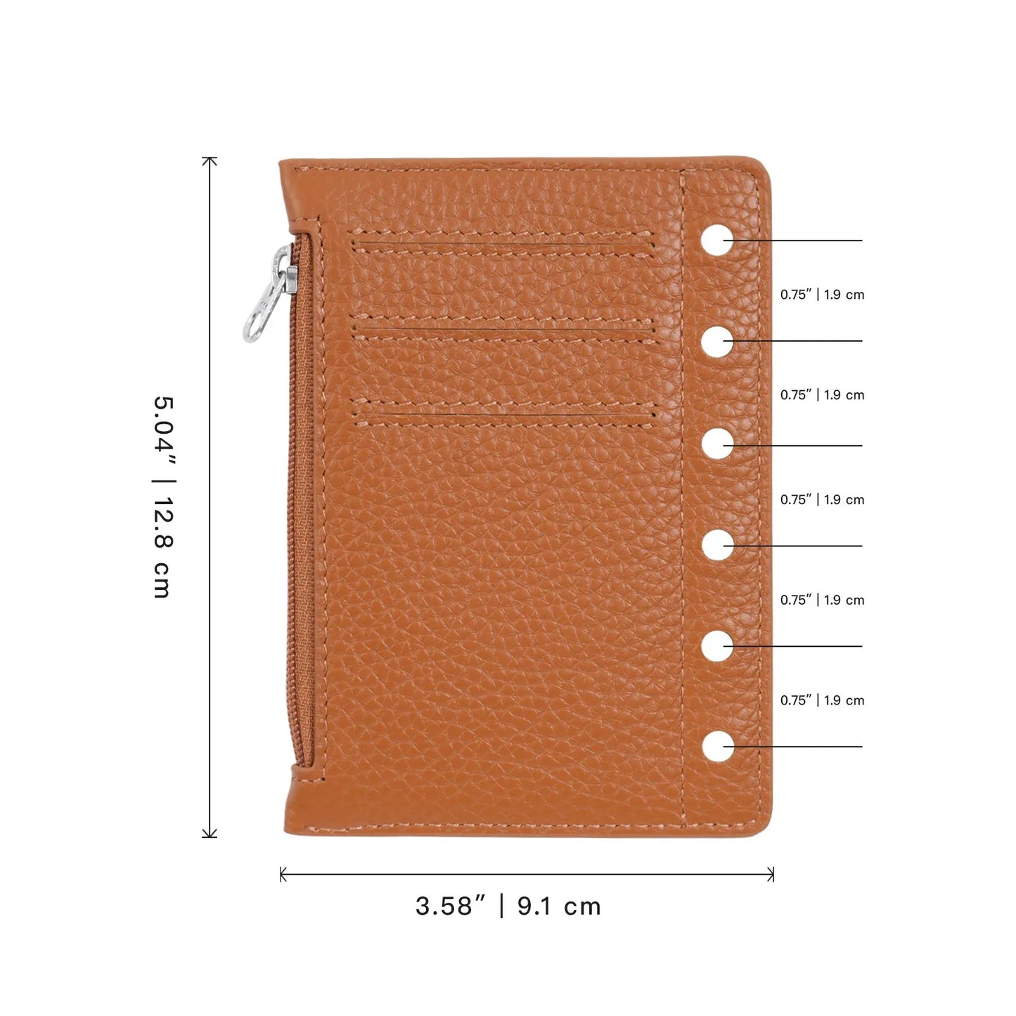 Moterm Zipper Flyleaf for Pocket A7 Size Ring Planner