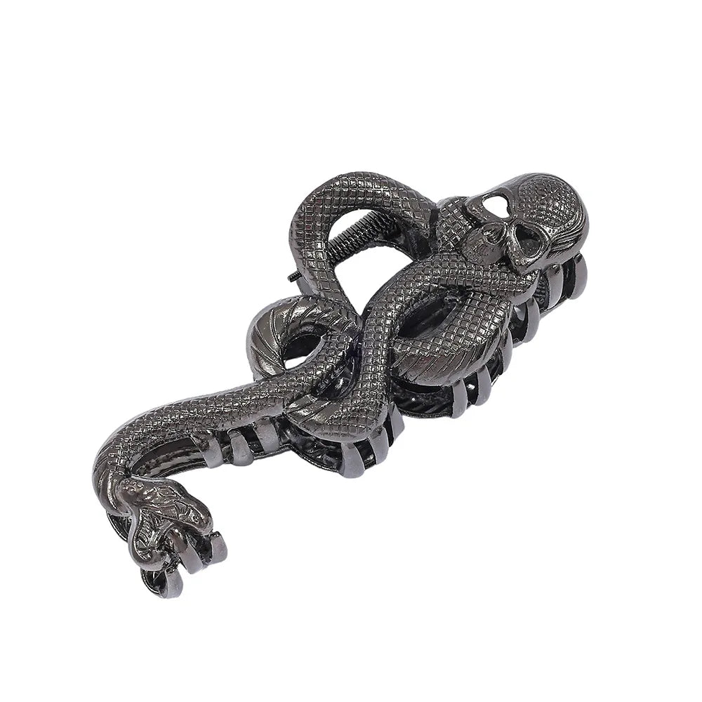 Serpent metal snake claw clip