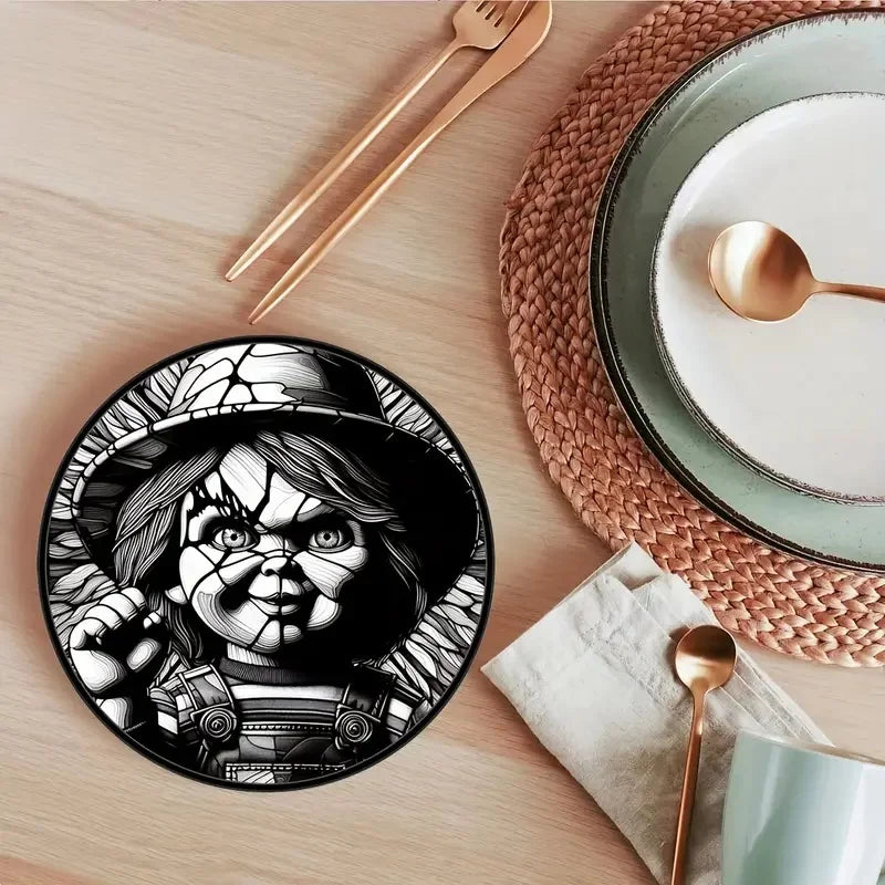 8 pcs horror character themed coasters