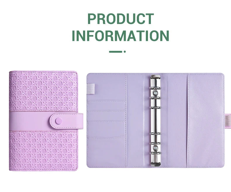 A6 Gingham Check PU Leather journal