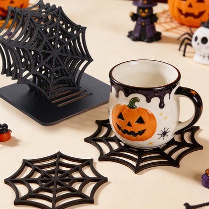 Halloween Spider Web coasters