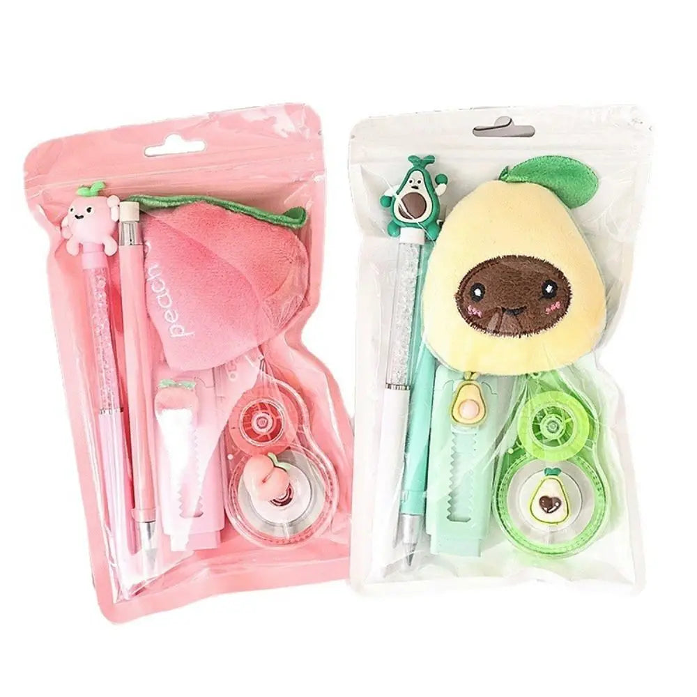 5pcs/set Cartoon with Fruit Stationery Set