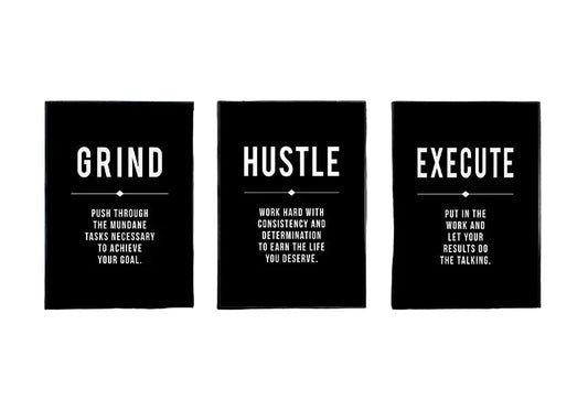Grind Hustle Success Motivational Posters
