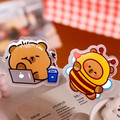 4pcs capybara design Memo Clip