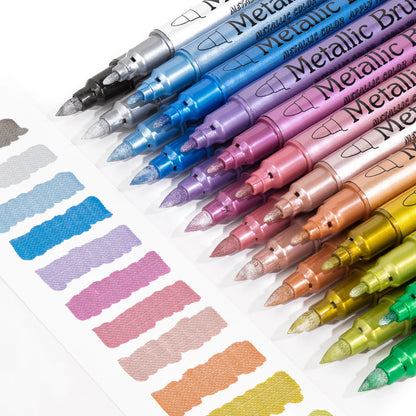 12 Colors Metallic Markers