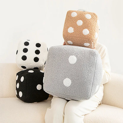 Dice plush pillow