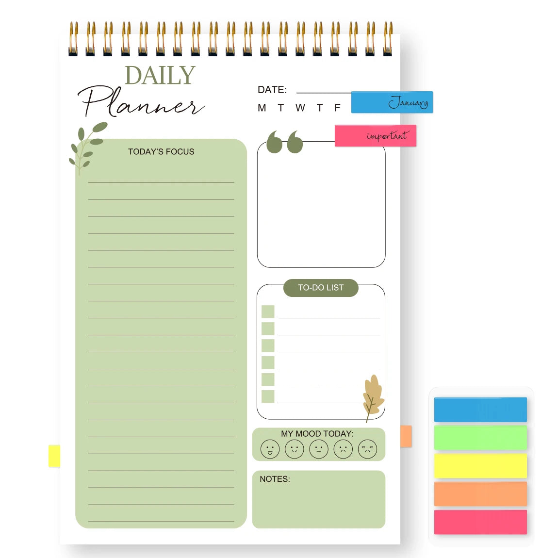 Daily Hourly Schedule Planner Notebook