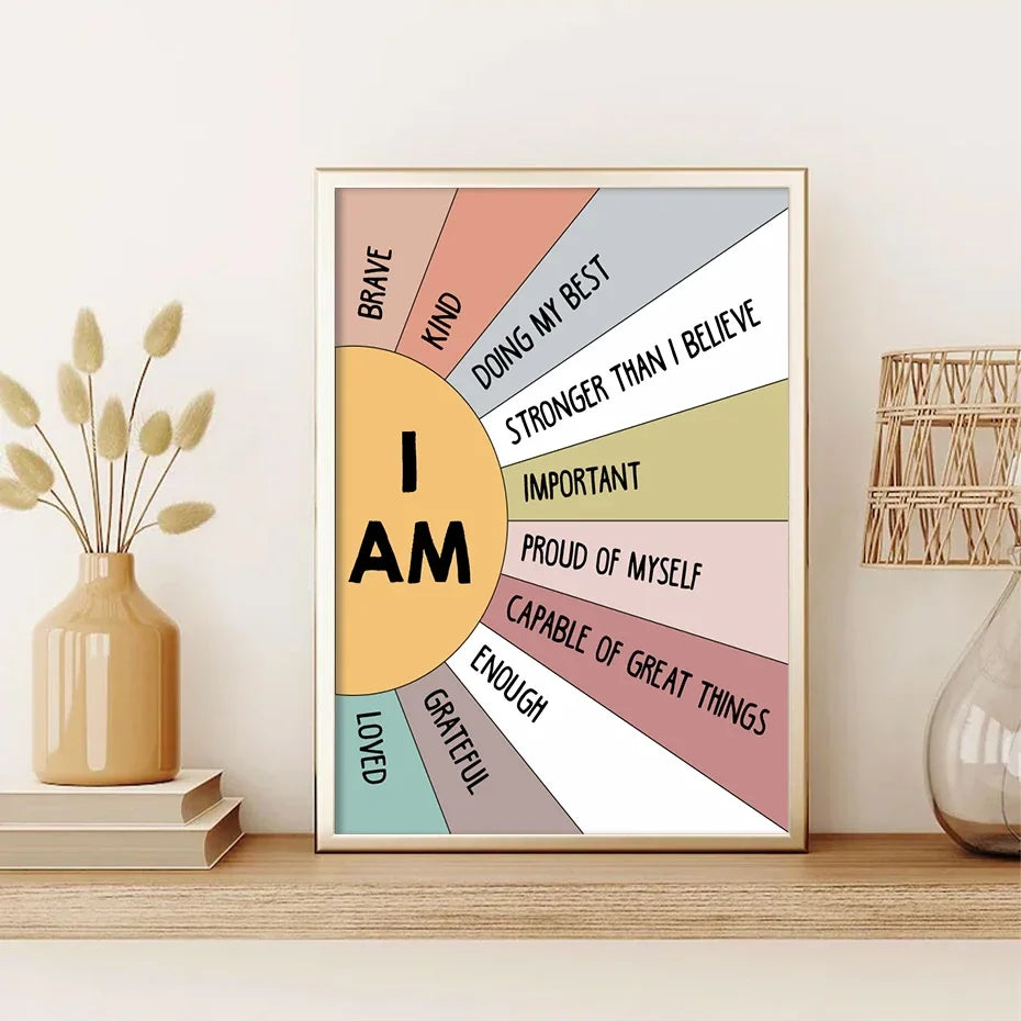 Sun Positive Affirmation Quote Poster Wall Art