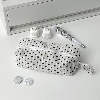 Polka dot Fabric Pencil Bag