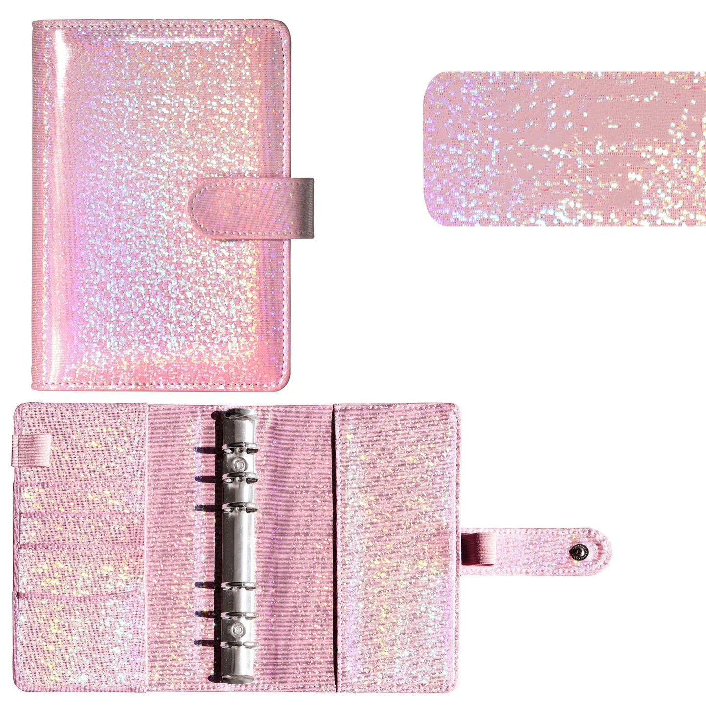 Macaron Glitter Personal size Leather journal