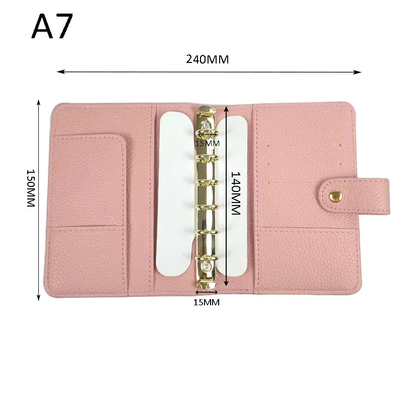 A7 pu quilted Leather journal