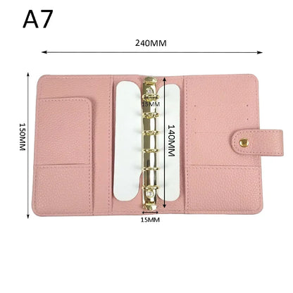 A7 pu quilted Leather journal