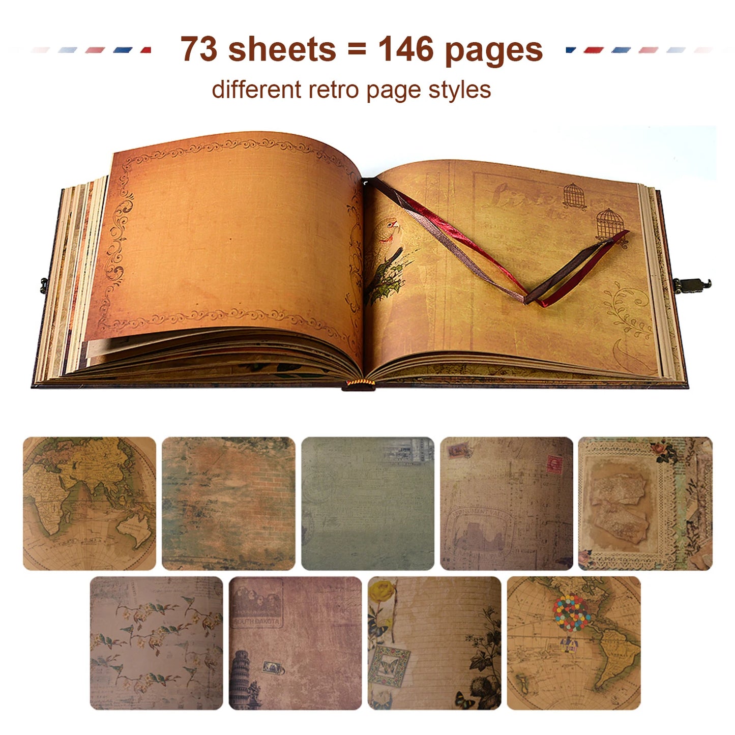 146 Page Photo Album Scrapbook -Our Adventure Book