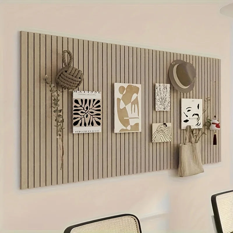 Large Bohemian Felt Wall Tiles - Round Cork Bulletin Boards