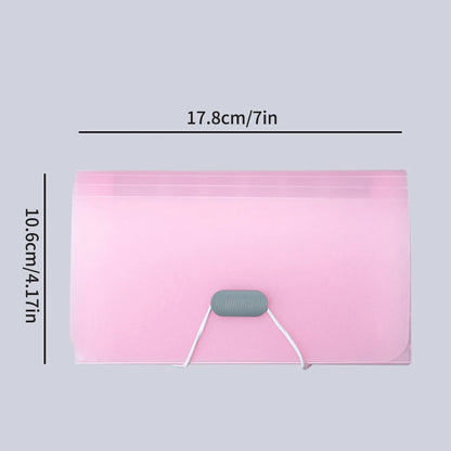1PC A6 Mini File Transparent Folder