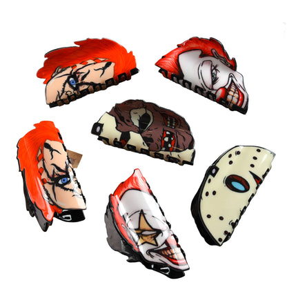 Double sided horror characters hair claw clips